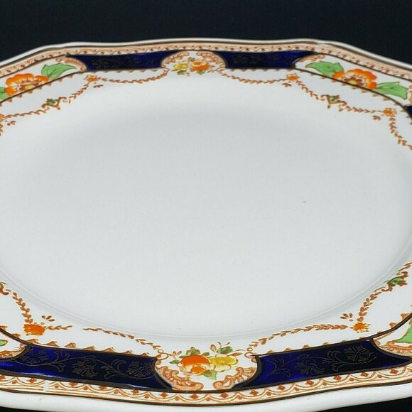 Vintage Royal Caledonia Square Plate Cobalt Blue RDY1,1933 England 9 1/4 inch - Picture 4 of 11
